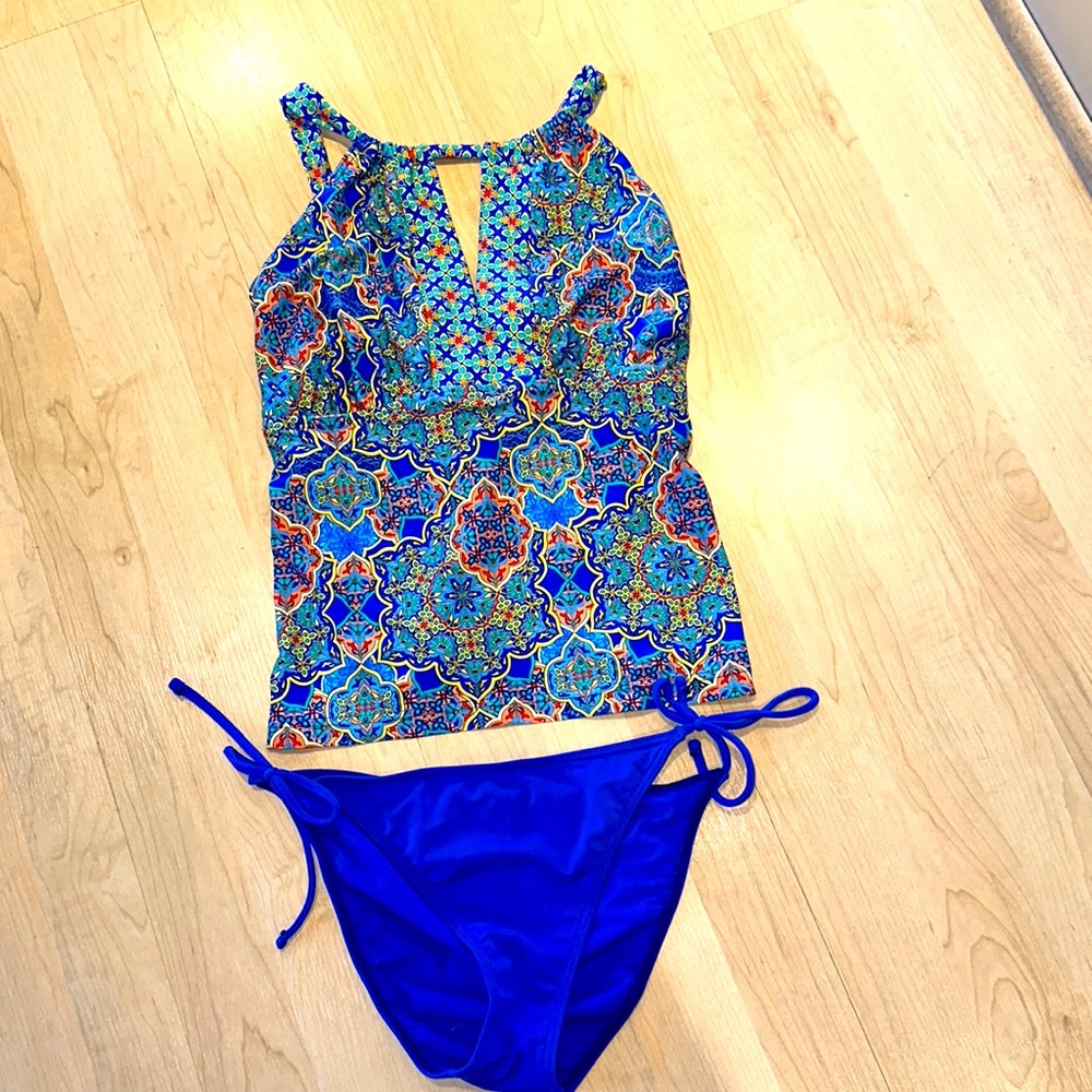 NWOT SUNSET Tankini Size D Top/ Size Small Bottom